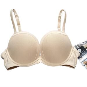 Le Mystere Infinite Possibilities Plunge Bra almond size 34C NWT